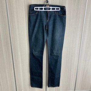 Goldsign blue denim misfit jeans straight cut